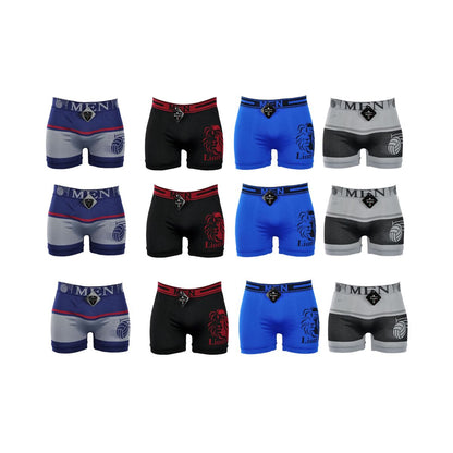 Boxer Hombre Microfibra Paquete 12 Piezas