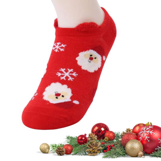 Calcetas navideños cortos orejitas todas tallas (12 pares)