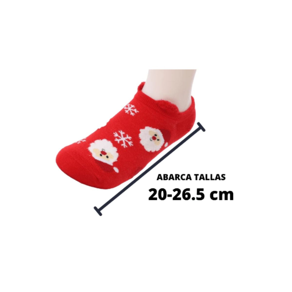 12 pares calcetines tobilleros navideños cortos orejitas todas tallas