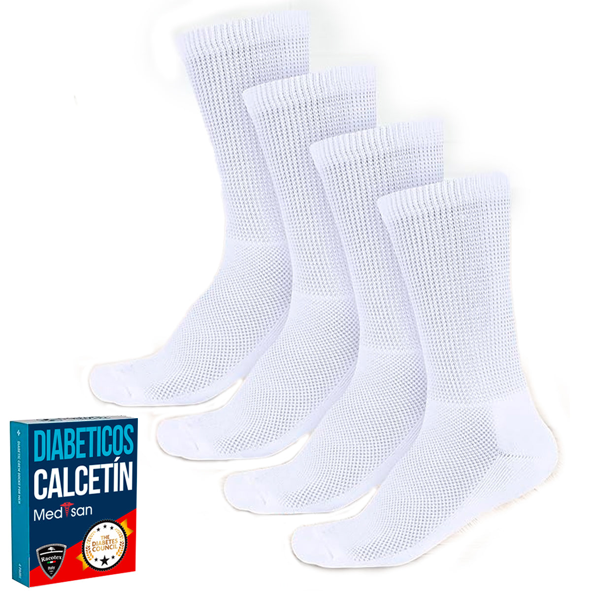 calcetines de algodón diabético paquete de 12 pares