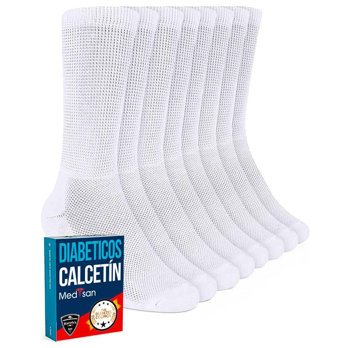 calcetines de algodón diabético paquete de 12 pares