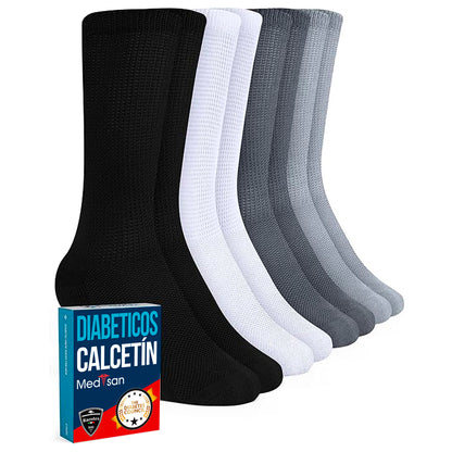 Calcetines De Algodón Diabético Paquete De 12 Pares