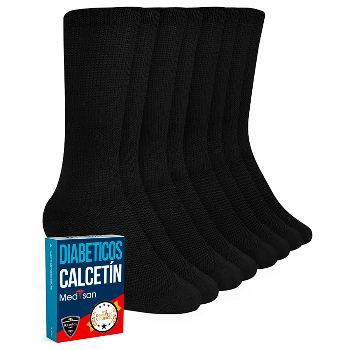 calcetines de algodón diabético paquete de 12 pares