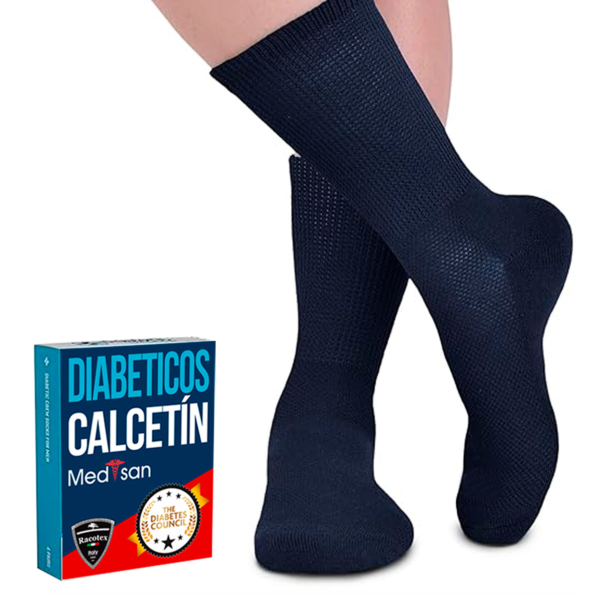 calcetines de algodón diabético paquete de 12 pares