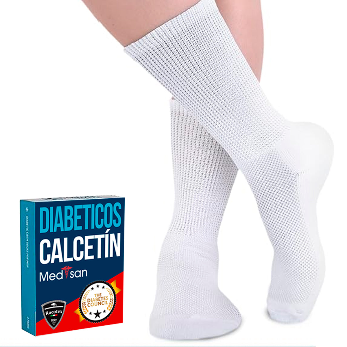 calcetines de algodón diabético paquete de 12 pares