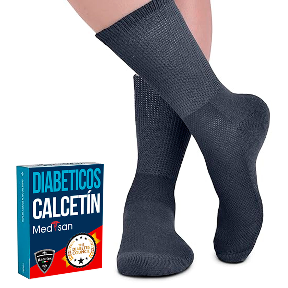 calcetines de algodón diabético paquete de 12 pares