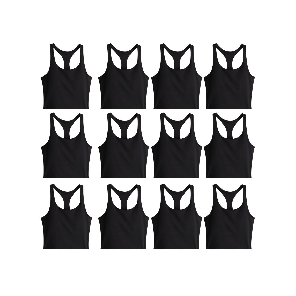 12 Blusa Top Deportiva Corta Para Mujeres Multiples Deportes