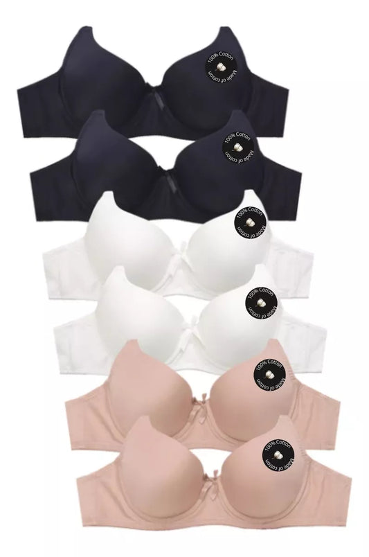 6 Piezas Brasier De Dama Talla B Y C Super Cómodo