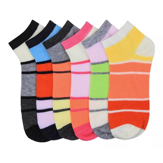 12 Pares De Calcetines Para Dama Uso Casual Diseños Surtidos