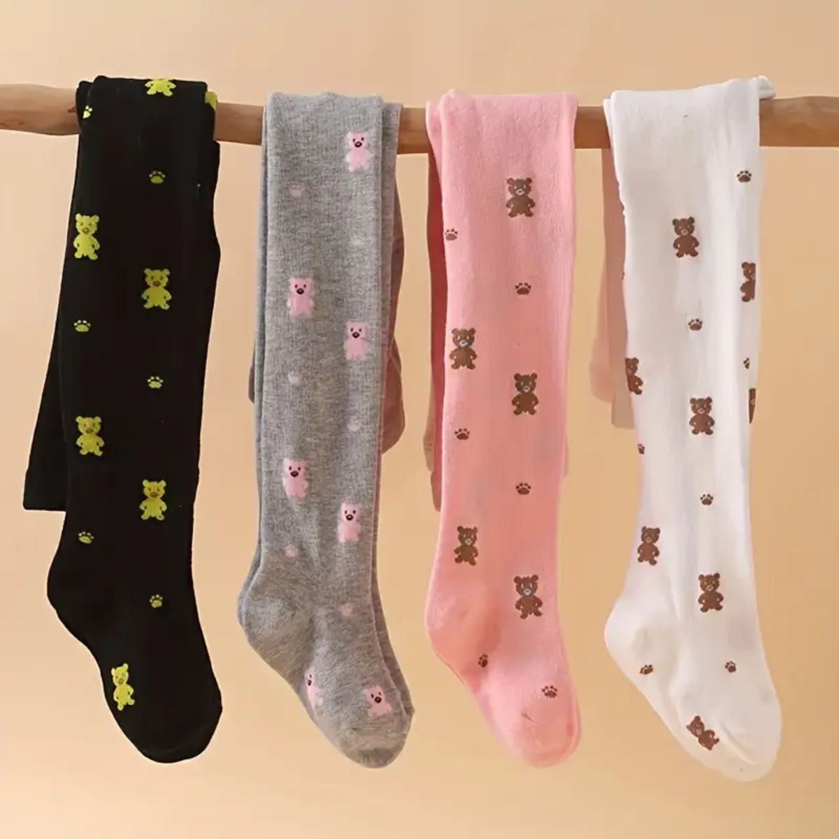 mallas con pie térmica con diseños 6 piezas