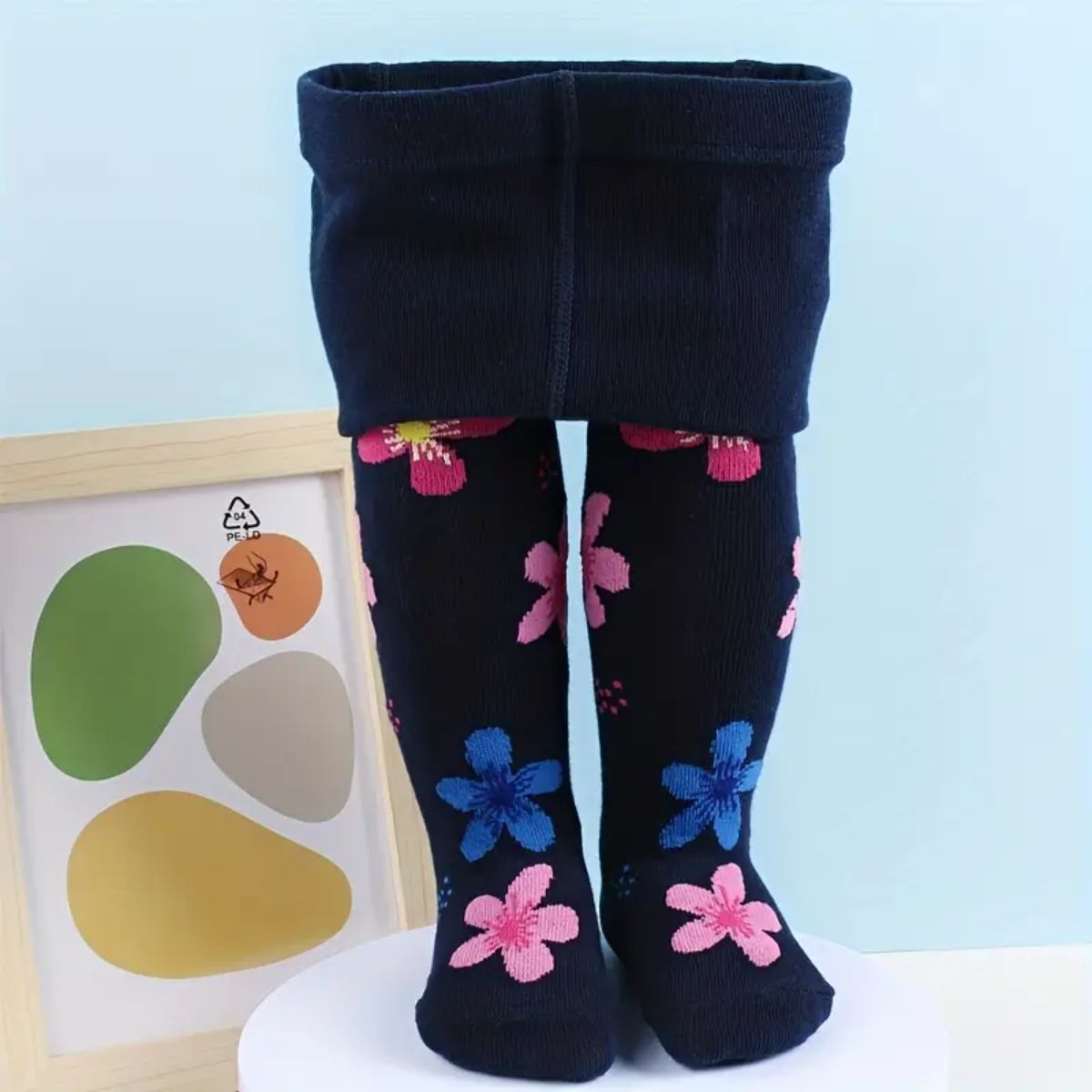 mallas con pie térmica con diseños 6 piezas