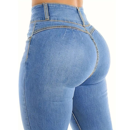 Pantalon Colombiano 1 Pieza Para Dama Mezclilla Oscuro