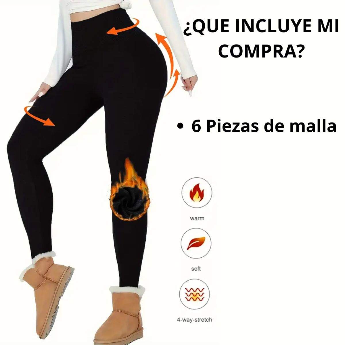leggins térmicos con faja 3 piezas