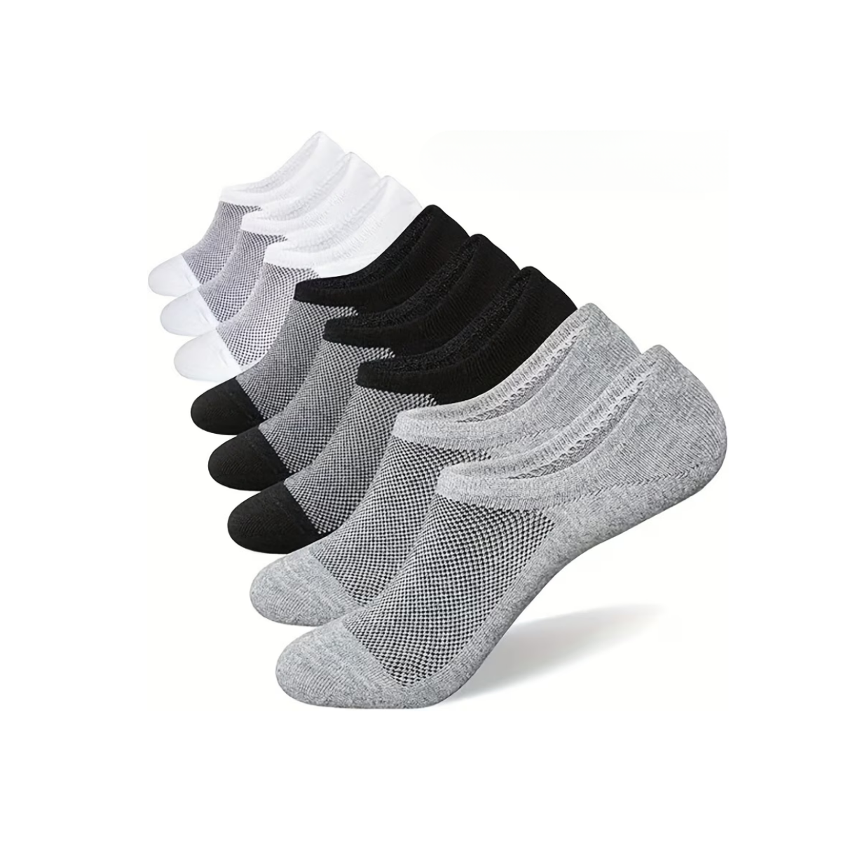 6 pares calcetines invisibles caballero antideslizantes cómodos