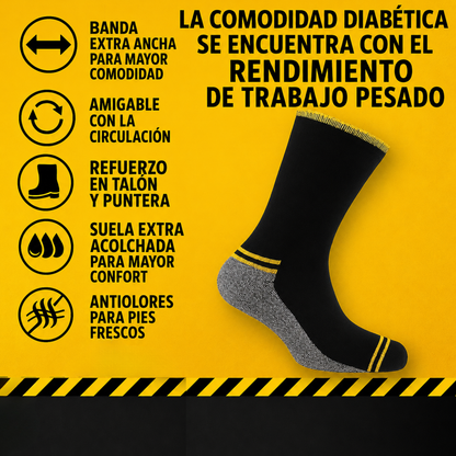 Calcetines De Trabajo Especial Para Diabeticos 6 Pares