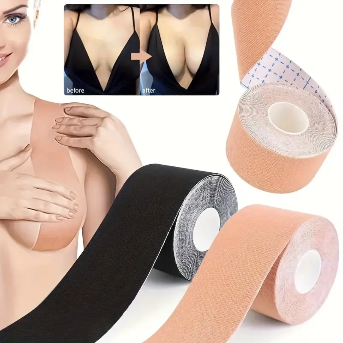 cinta levanta busto 1 pieza invisible push up pezonera