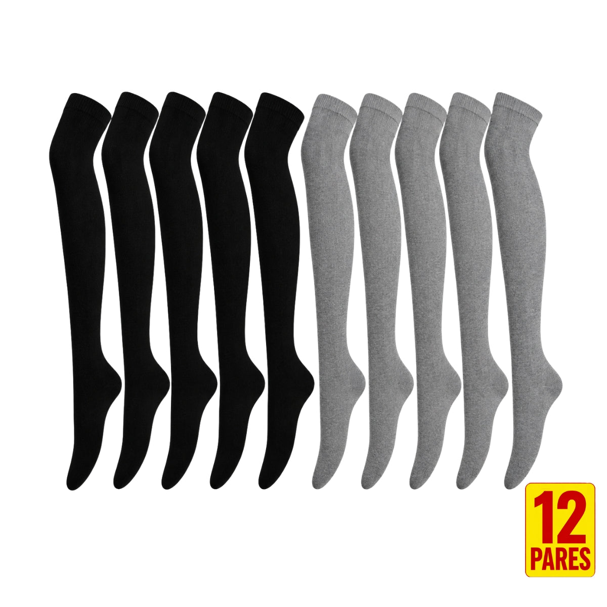 calcetas extralargas 12 pares térmicas para mujer