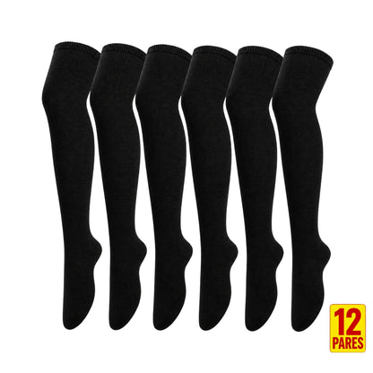 Calcetas Extralargas 12 Pares Térmicas Para Mujer