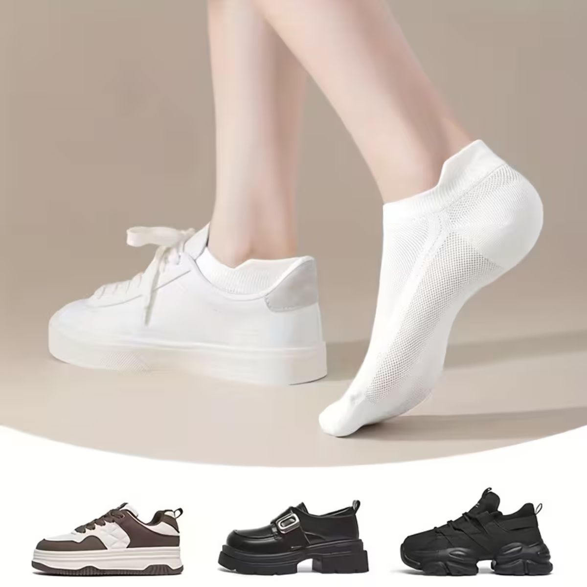 12 pares calcetines deportivos toalla corte bajo