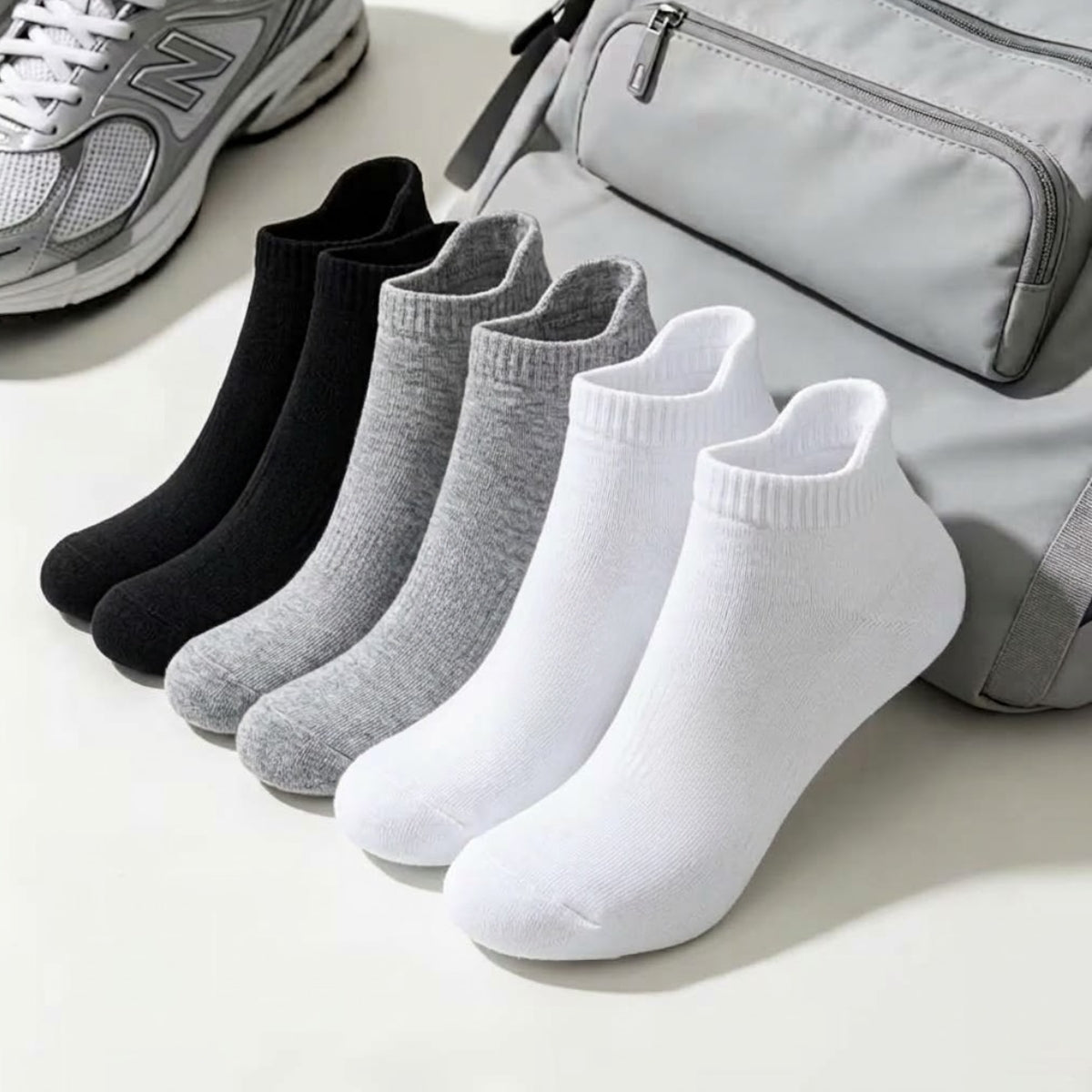 12 pares calcetines deportivos toalla corte bajo