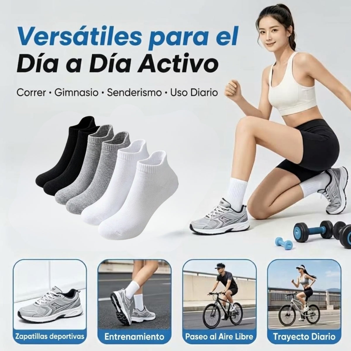 12 pares calcetines deportivos toalla corte bajo
