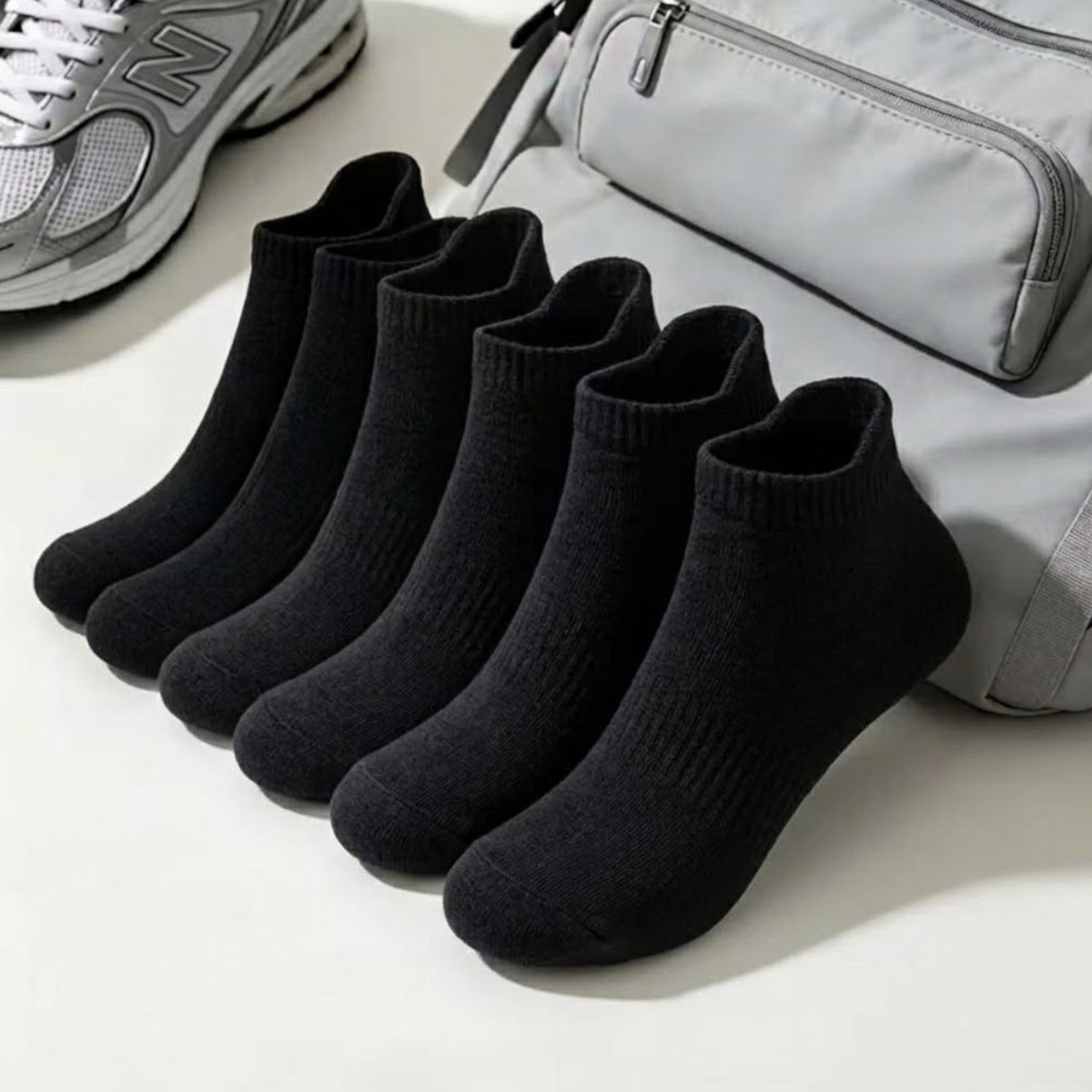 12 pares calcetines deportivos toalla corte bajo