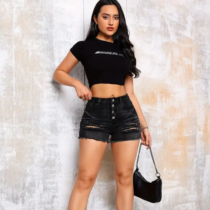 Short De Mezclilla Para Dama 1 Pieza Modelos Aleatorios