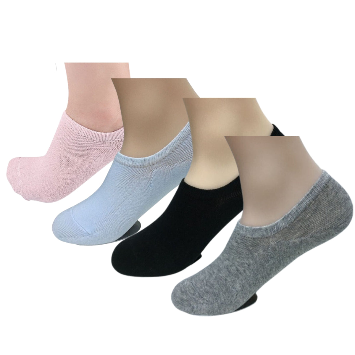 calcetines invisibles antiderrapantes silicon (12 pares)