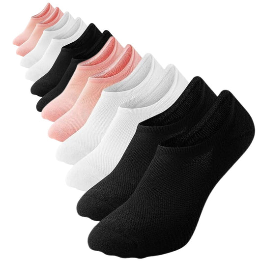 Calcetines Invisibles 12 Pares Antiderrapantes Silicon Dama
