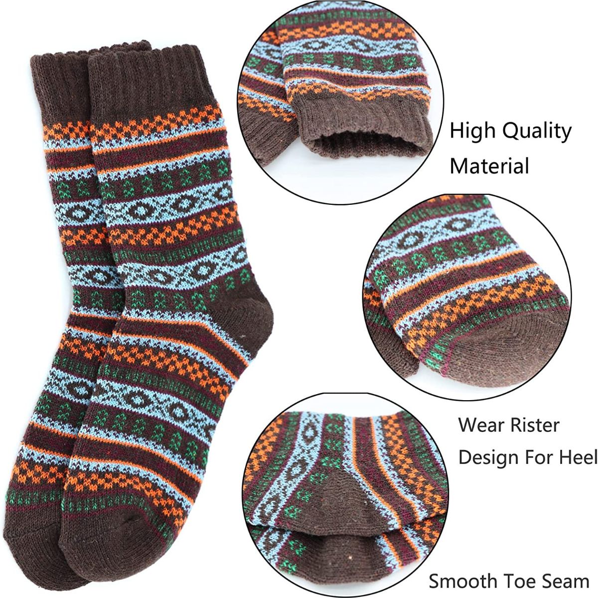 calcetines termicos para dama gruesos suaves y comodos (6 pares)