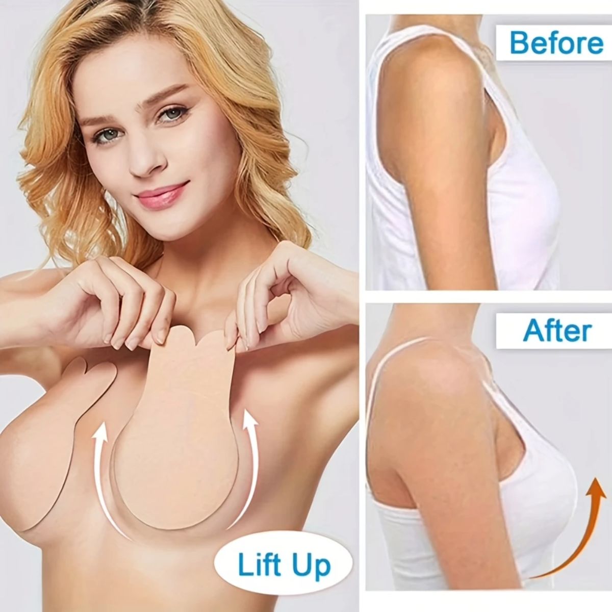 pezonera silicona 1 par invisible con push up