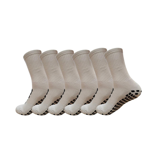 Calcetin antiderrapante deportivo liso (6 pares)