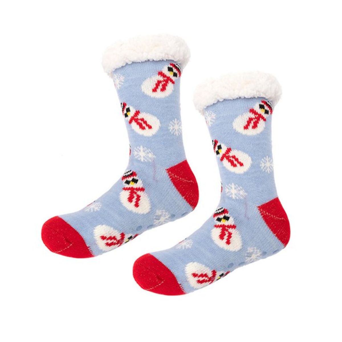 6 pares de calcetines termicos navideños de borrego