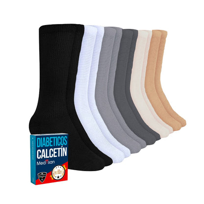 Calcetines De Algodón Diabético Paquete De 12 Pares
