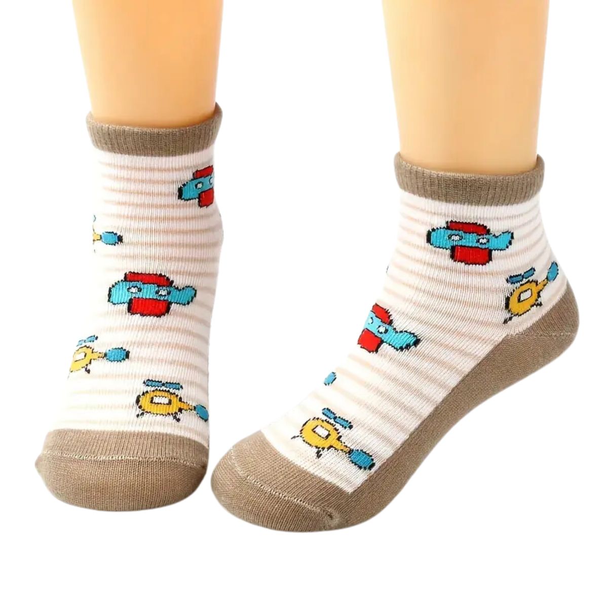 12 pares calcetines antiderrapantes de algodón para niños