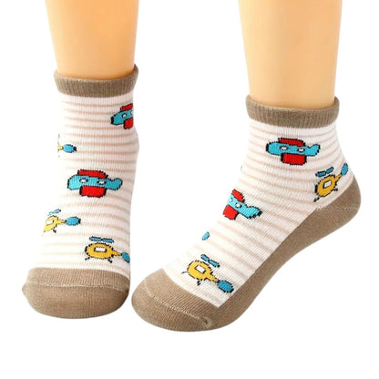 12 Pares Calcetines Antiderrapantes De Algodón Para Niños