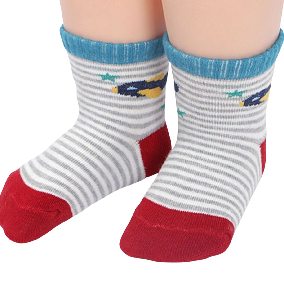 6 pares calcetines algodon antiderrapantes para niños varias tallas